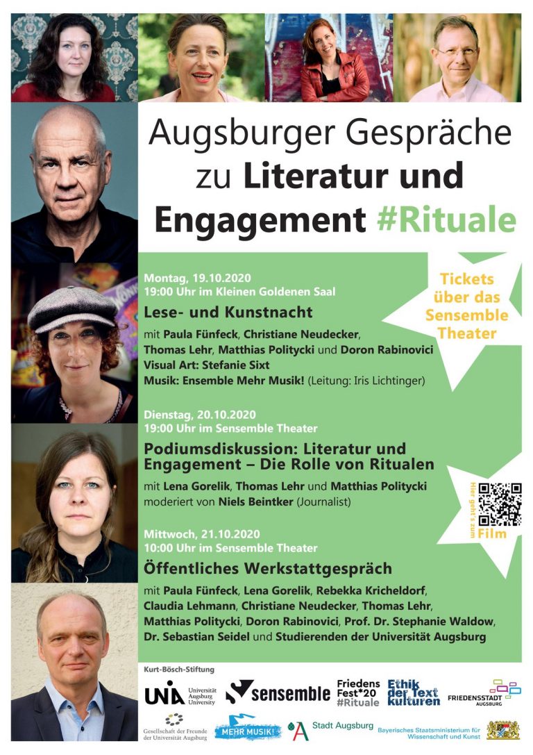 Read more about the article Augsburger Gespräche zu Literatur und Engagement 2020 #Ritual
